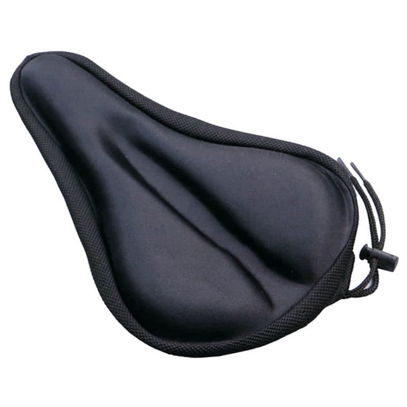 Gel exercise bike seat cover with memory foam padding, top view